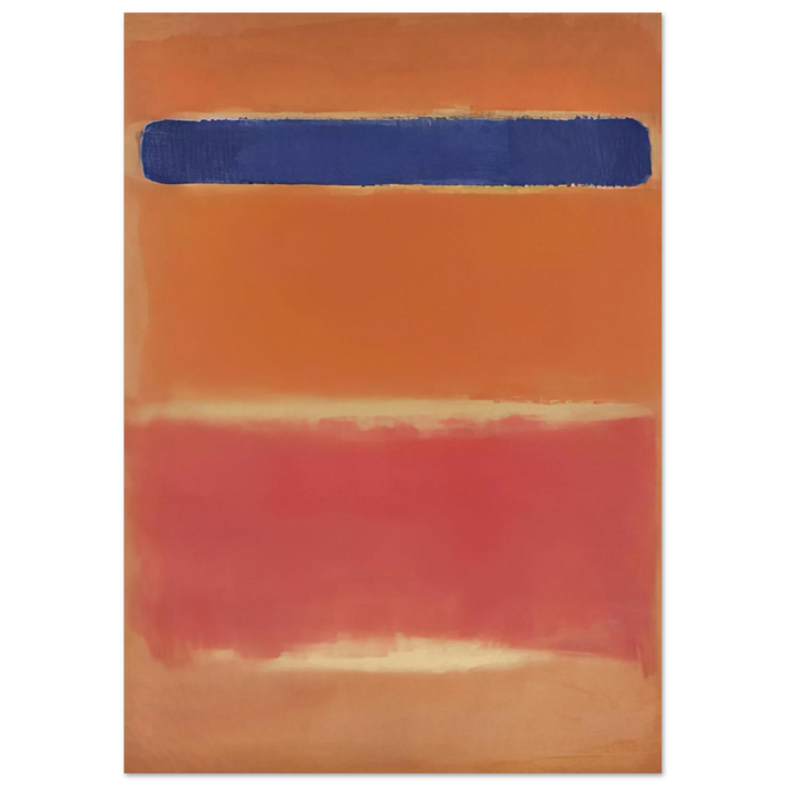 Mark Rothko - Blue Over Red - 1953 Wall Art - 60x80 cm / 24x32 inches - Premium Wooden Framed Poster With Fine Art Paper-canvas - White frame