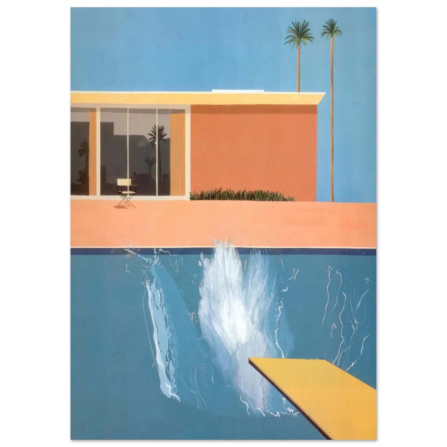 David Hockney - David Hockney Wall art - 21x29.7 cm / 8x12" - Premium Wooden Framed Poster With Fine Art Paper - Black frame
