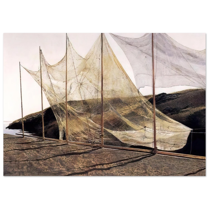 Andrew Wyeth - PENTECOST 1989 Wall Art - 60x80 cm / 24x32 inches - Premium Wooden Framed Poster With Fine Art Paper - Wood frame