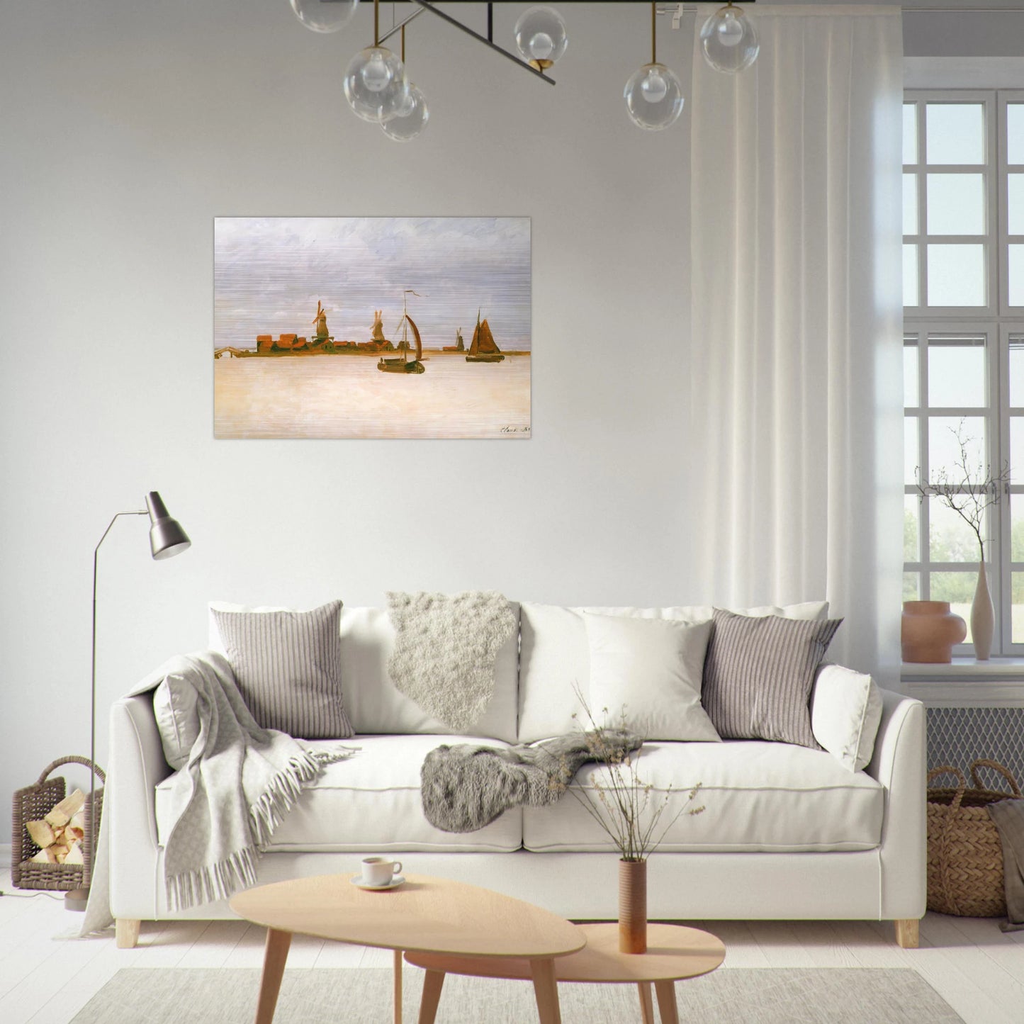 The Voorzaan - claude monet Brushed Aluminum Print - 70x100 cm / 28x40 inches | claude monet Aluminum Print | claude monet Prints
