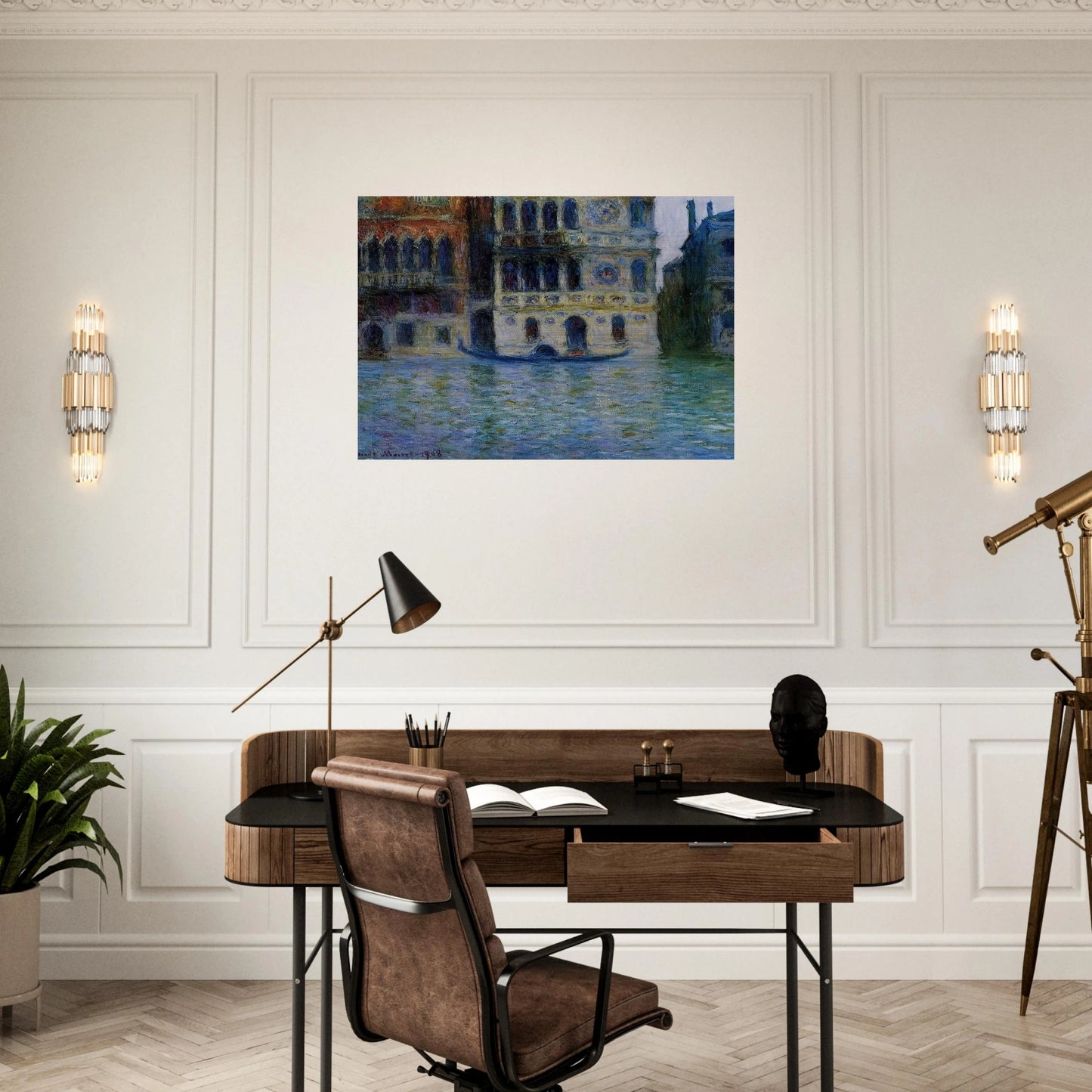 Palazzo Dario - claude monet Brushed Aluminum Print - 70x100 cm / 28x40 inches | claude monet Aluminum Print | claude monet Prints