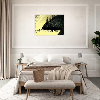 Spruce Redwood and Pine - Eyvind Earle Acrylic Print - 70x100 cm / 28x40″ inches | Eyvind Earle Wall Art | Eyvind Earle Prints