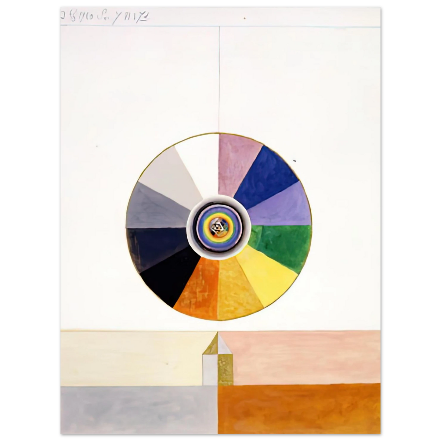 Hilma af Klint - SERIES VII NO 7D 1920 Wall art - 30x45 cm / 12x18 inches - Premium Wooden Framed Poster With Fine Art Paper-canvas - White frame