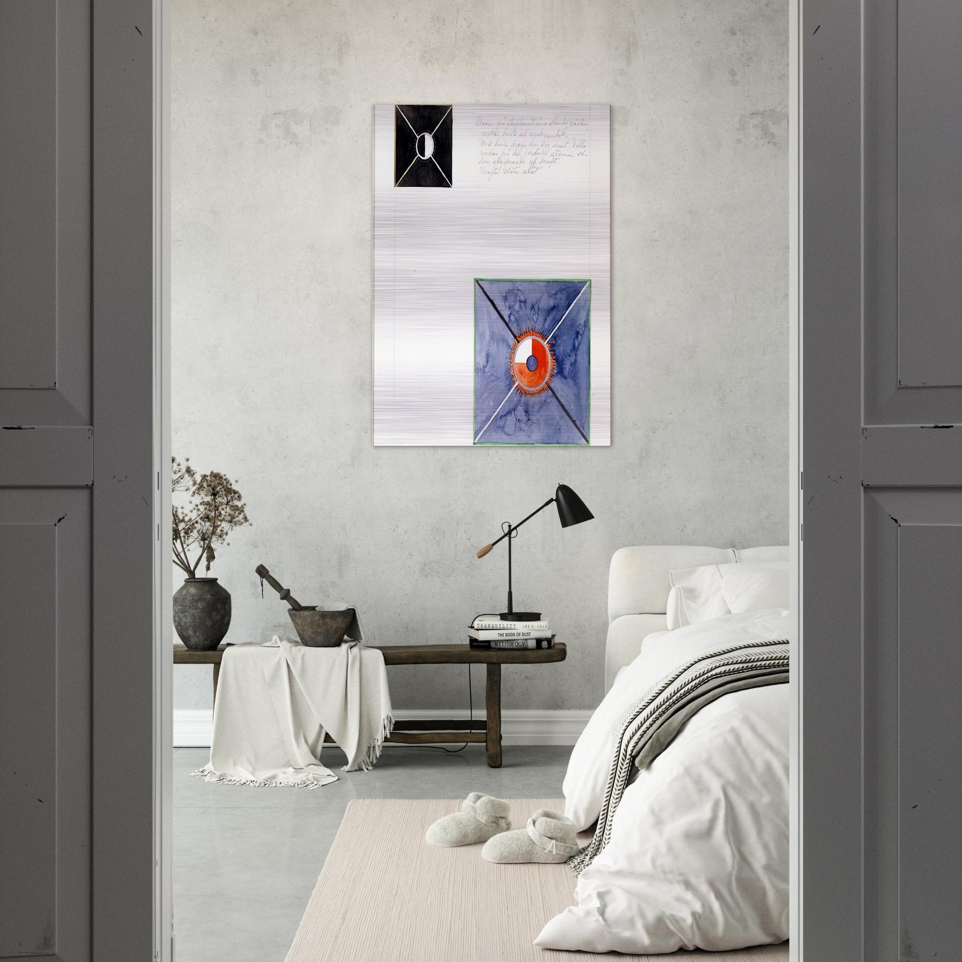 ATOM SERIES NO 8 ATOM ON THE ETHER PLANE IS IN CONSTANT CHANGE BETWEEN REST AND ACTIVITY AT THE 1917 - Hilma af Klint Brushed Aluminum Print - 70x100 cm / 28x40 inches | Hilma af Klint Aluminum Print | Hilma af Klint Prints