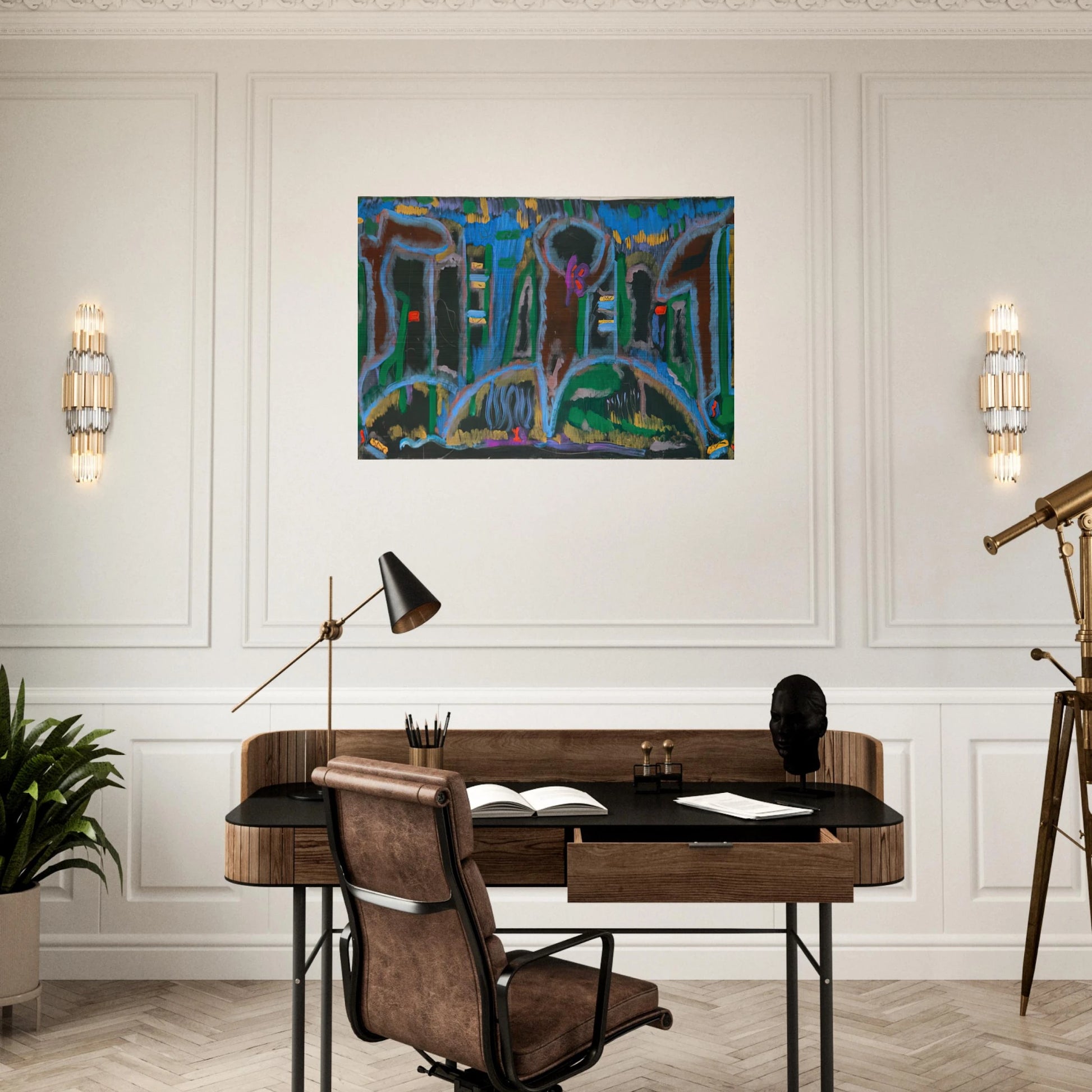 Garden in Saint Denis - 1980 - Betty Parsons Brushed Aluminum Print - 70x100 cm / 28x40 inches | Betty Parsons Aluminum Print | Betty Parsons Prints