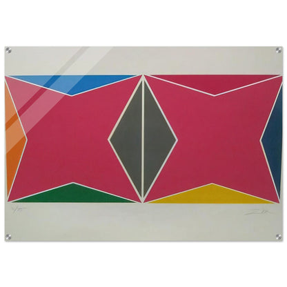 Geometric Composition - Hard Edge Painting - Larry Zox Acrylic Print - 70x100 cm / 28x40″ inches | Larry Zox Wall Art | Larry Zox Prints