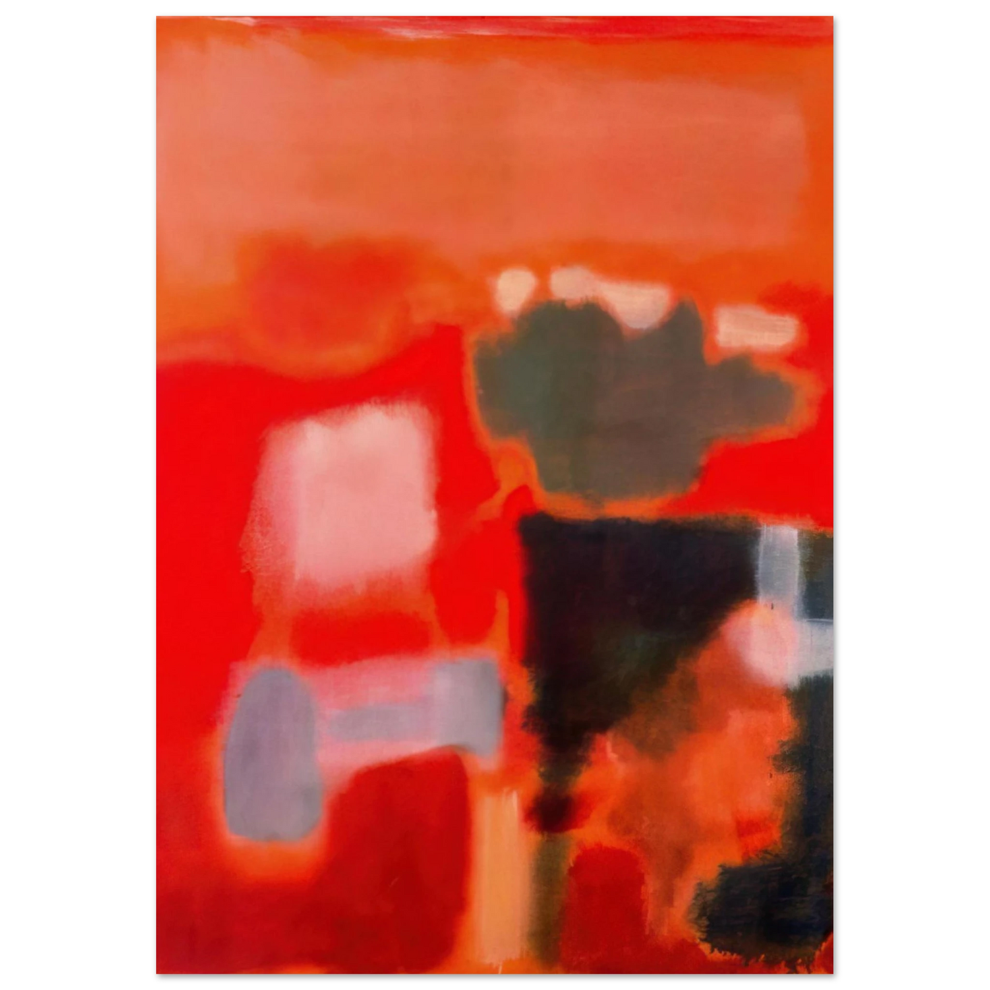 Mark Rothko - No.1 - 1949 Wall Art - 21x29.7 cm / 8x12" - Premium Wooden Framed Poster With Fine Art Paper-canvas - Black frame