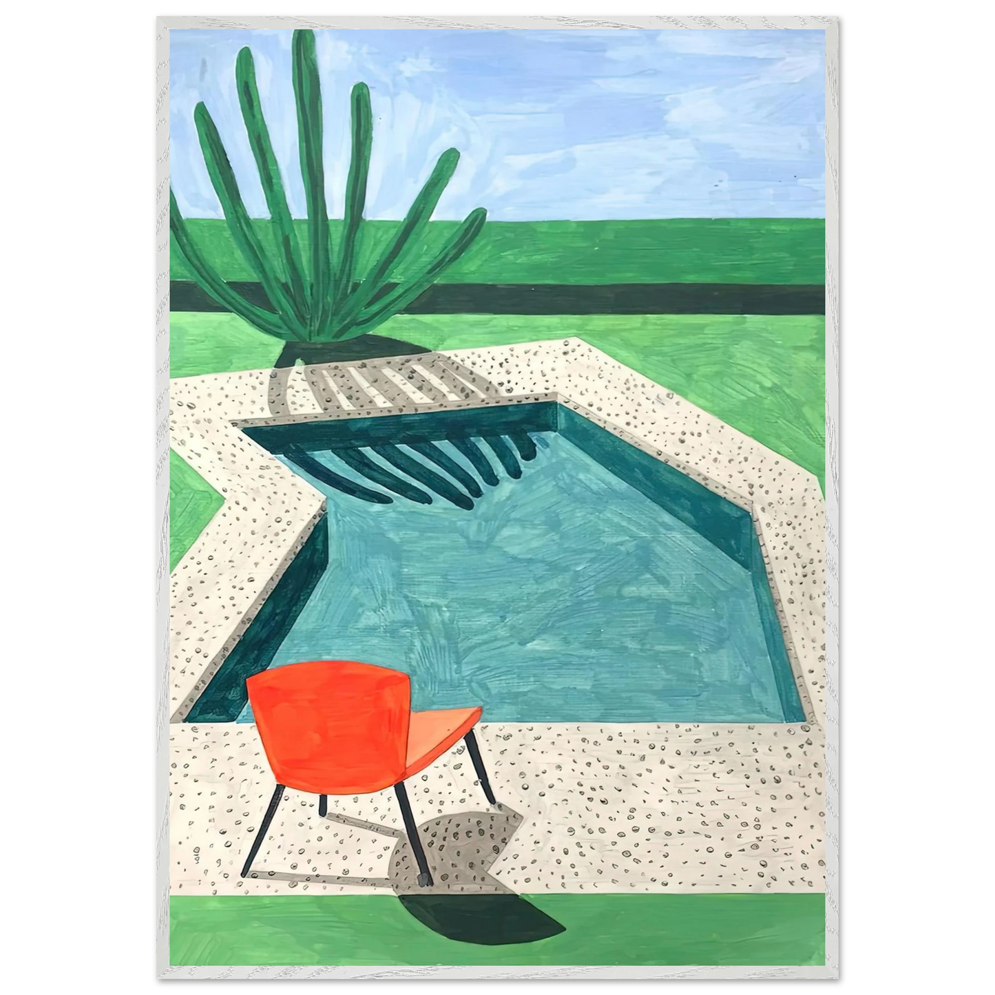 David Hockney - David Hockney Wall art - A1 (59.4 x 84.1  cm) - Premium Wooden Framed Poster With Fine Art Paper-canvas - Black frame