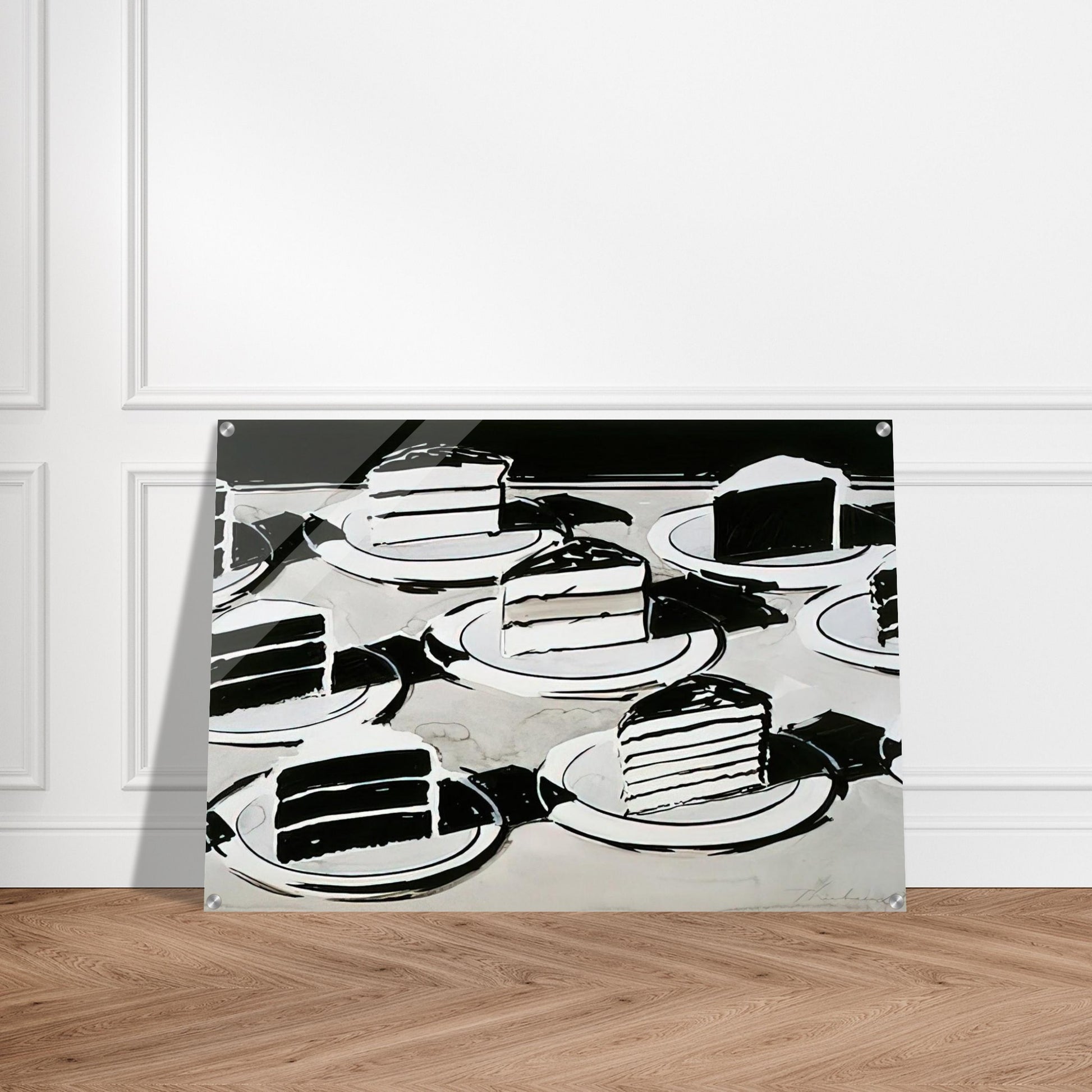 Cake Slices - 1963 - Wayne Thiebaud Acrylic Print - 70x100 cm / 28x40″ inches