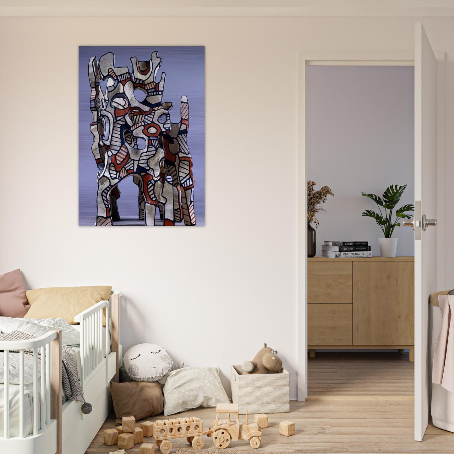 THE COSMORAMA IV - Jean Dubuffet Brushed Aluminum Print - 70x100 cm / 28x40 inches | Jean Dubuffet Aluminum Print | Jean Dubuffet Prints