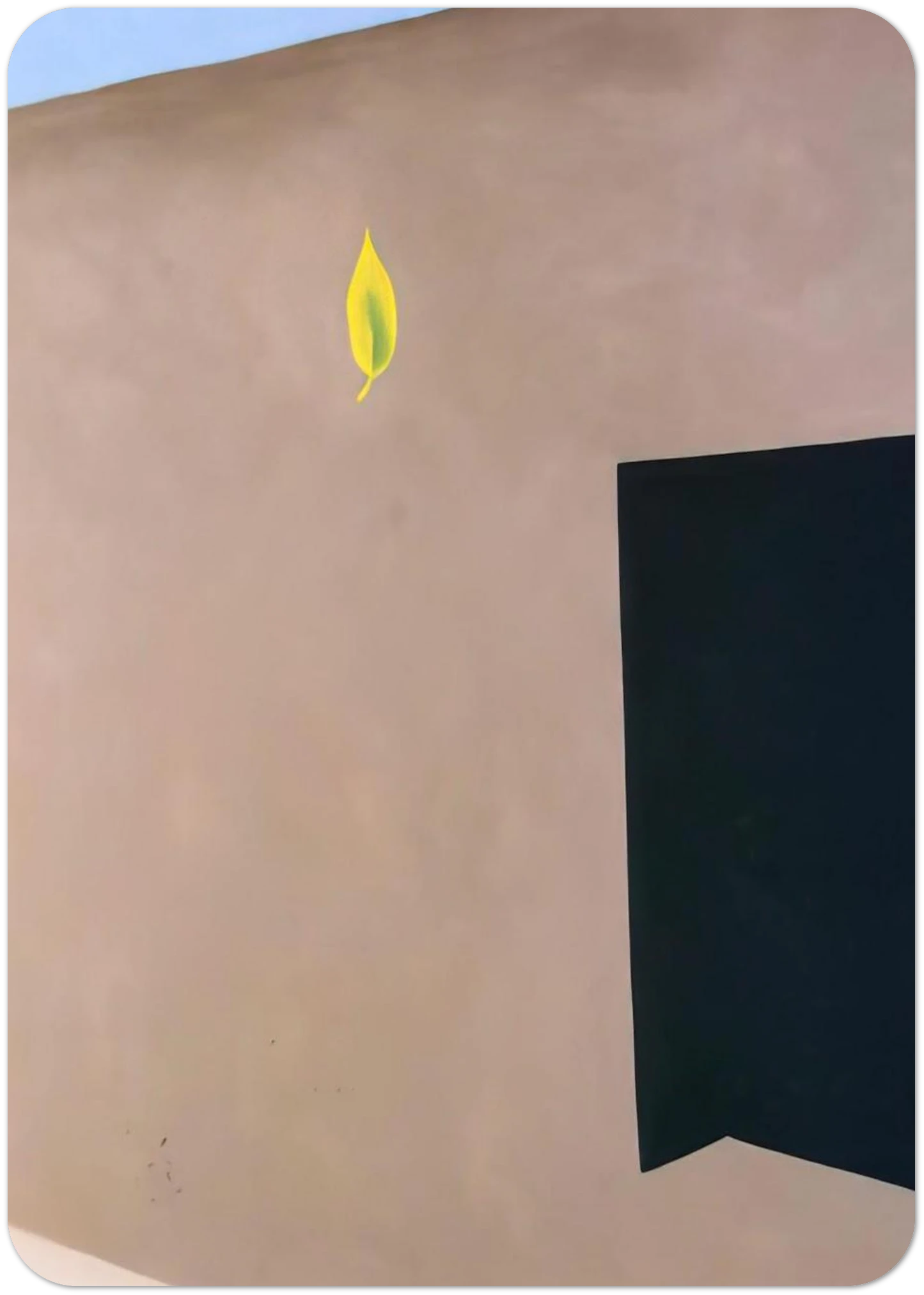 Patio Door with Green Leaf By Georgia O'Keeffe Pack of 10 Post Cards | Georgia O'Keeffe Post Cards | A6 (10.5 x 14.8 cm) - 4.1 x 5.8 inches