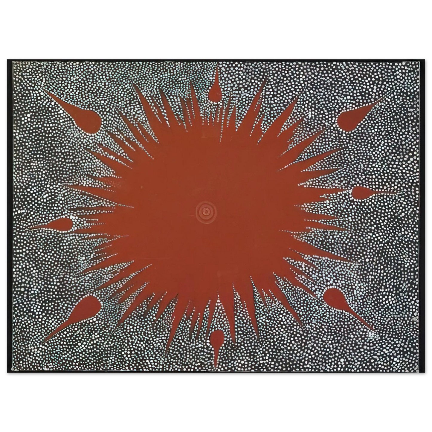 Clifford Possum Tjapaltjarri - Dreaming Story at Warlugulong - 1976  75x100 cm / 30x40inches Fine Art Poster