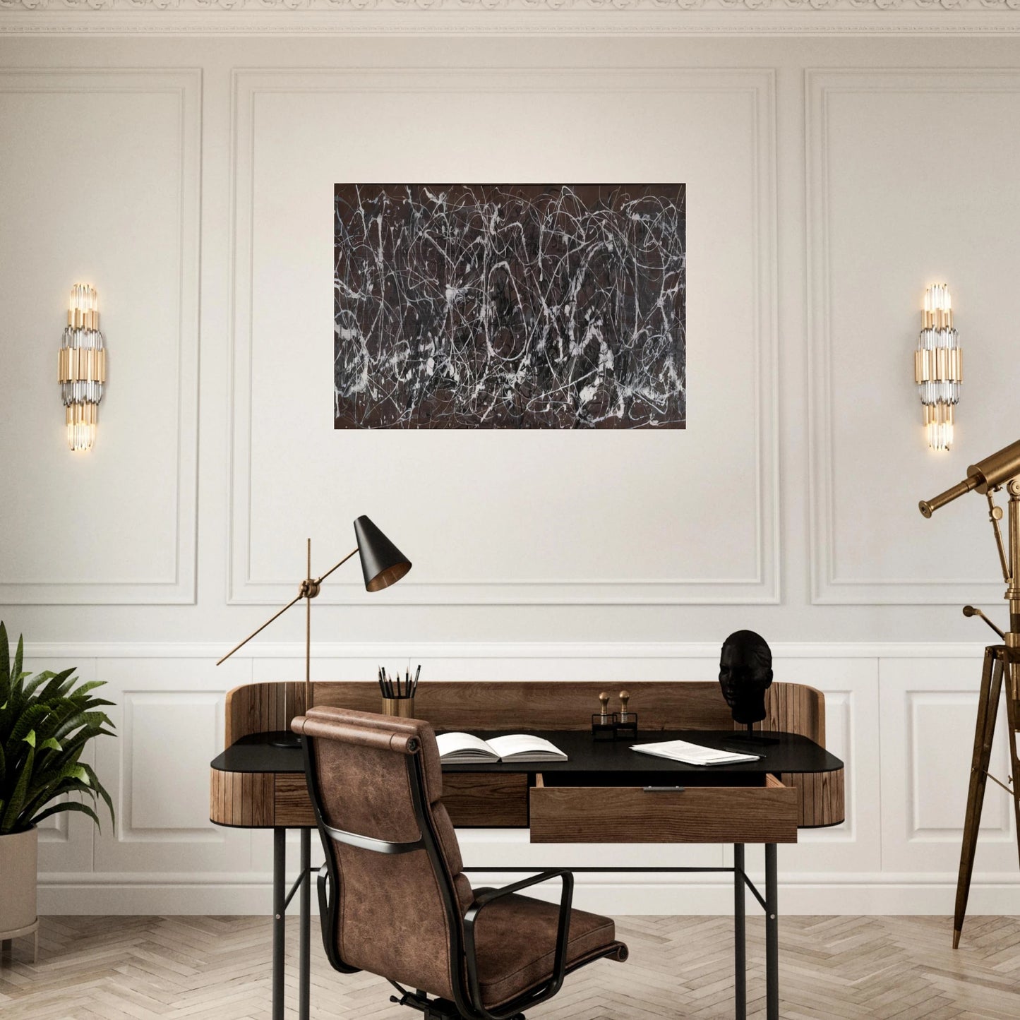 NUMBER 13A ARABESQUE 1948 - Jackson Pollock Brushed Aluminum Print - 70x100 cm / 28x40 inches | Jackson Pollock Aluminum Print | Jackson Pollock Prints
