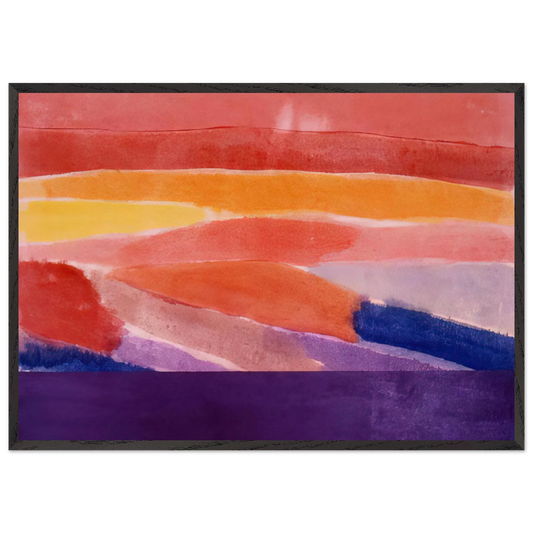 Surface Of Coral - 1981 - Ronnie Landfield 70x100 cm / 28x40 inches Framed Art Print – Black Wooden Frame