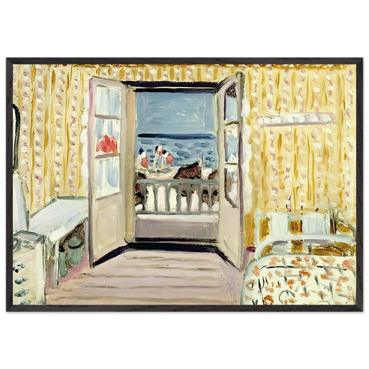 INTERIOR JULY 14TH ETRETAT 1920 - Henri Matisse 70x100 cm / 28x40 inches Framed Art Print – Black Wooden Frame