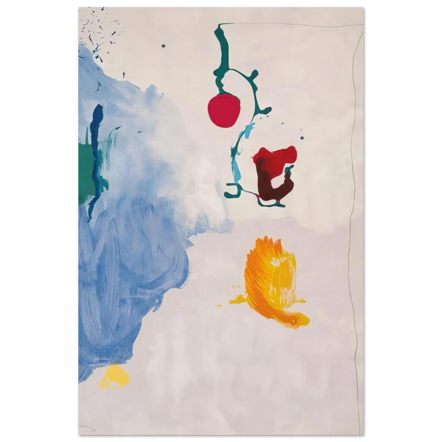 Helen Frankenthaler - Eve - 1995 Wall art - 20x25 cm / 8x10 Inches - Premium Wooden Framed Poster With Fine Art Paper - Black frame