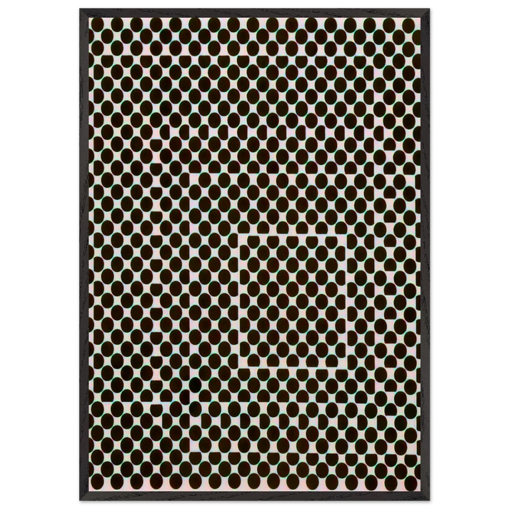 Yvaral - 1956 - Victor Vasarely 70x100 cm / 28x40 inches Framed Art Print – Black Wooden Frame