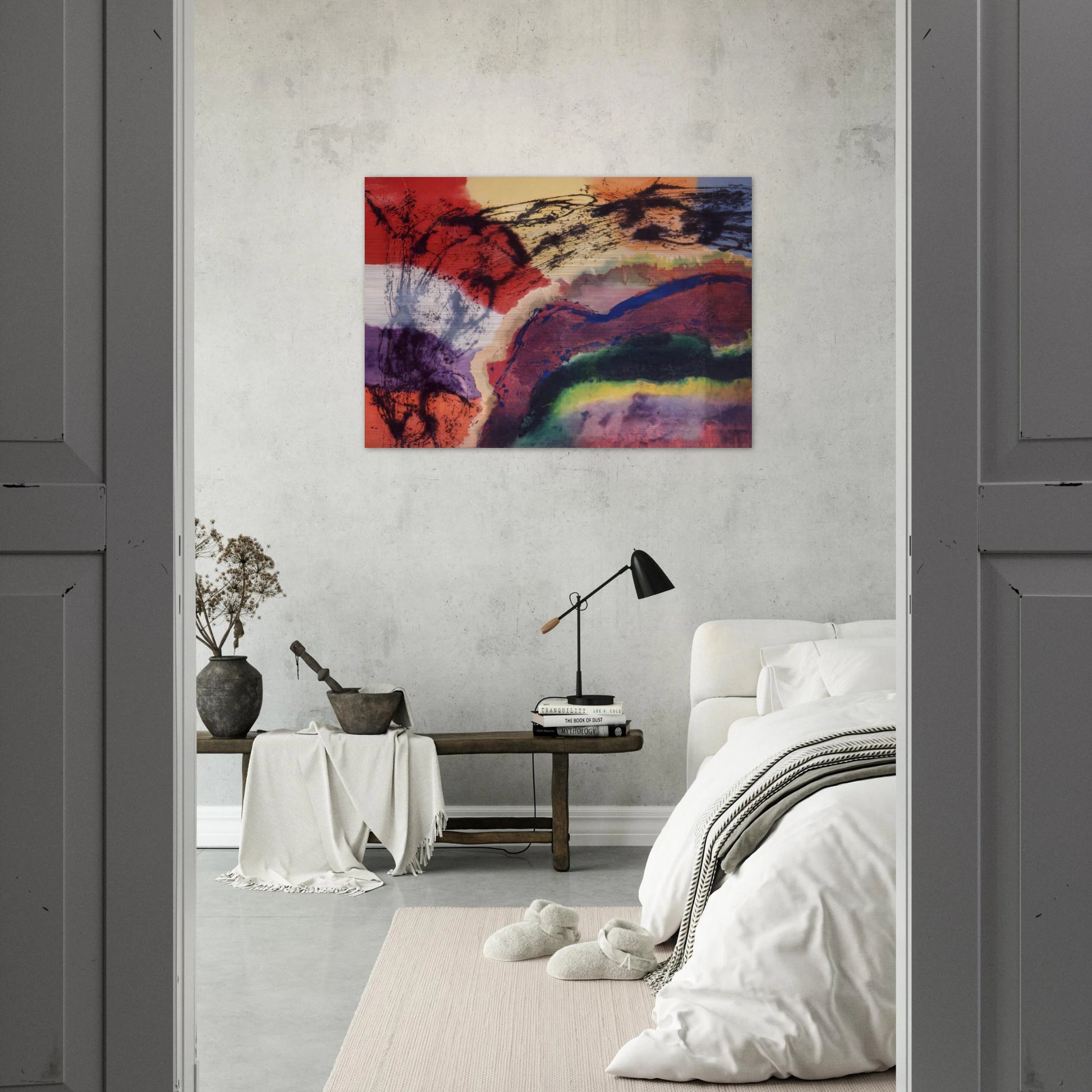 The Storm from Denver to the Bronx - 1970 - Ronnie Landfield Brushed Aluminum Print - 70x100 cm / 28x40 inches | Ronnie Landfield Aluminum Print | Ronnie Landfield Prints