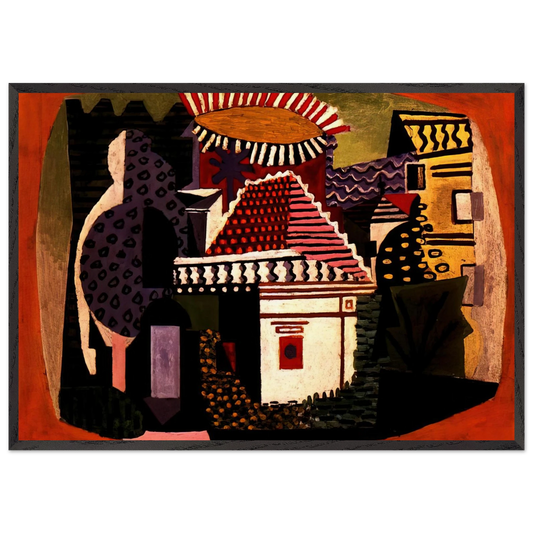 Landscape of Juan-les-Pins - Pablo Picasso 70x100 cm / 28x40 inches Framed Art Print – Black Wooden Frame