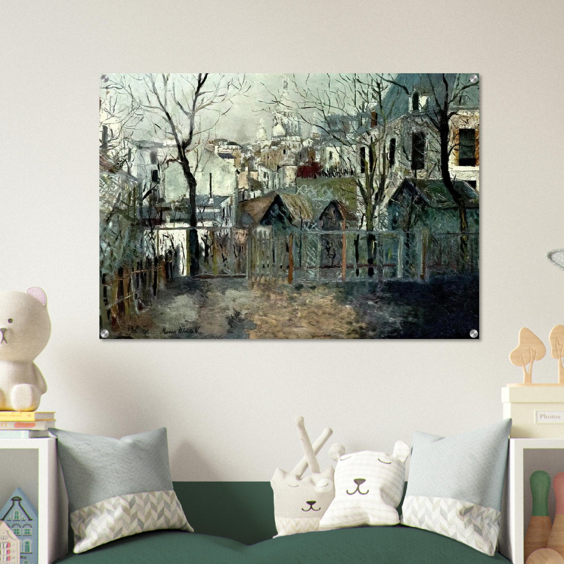 RENOIR S GARDEN - Maurice Utrillo Acrylic Print - 70x100 cm / 28x40″ inches