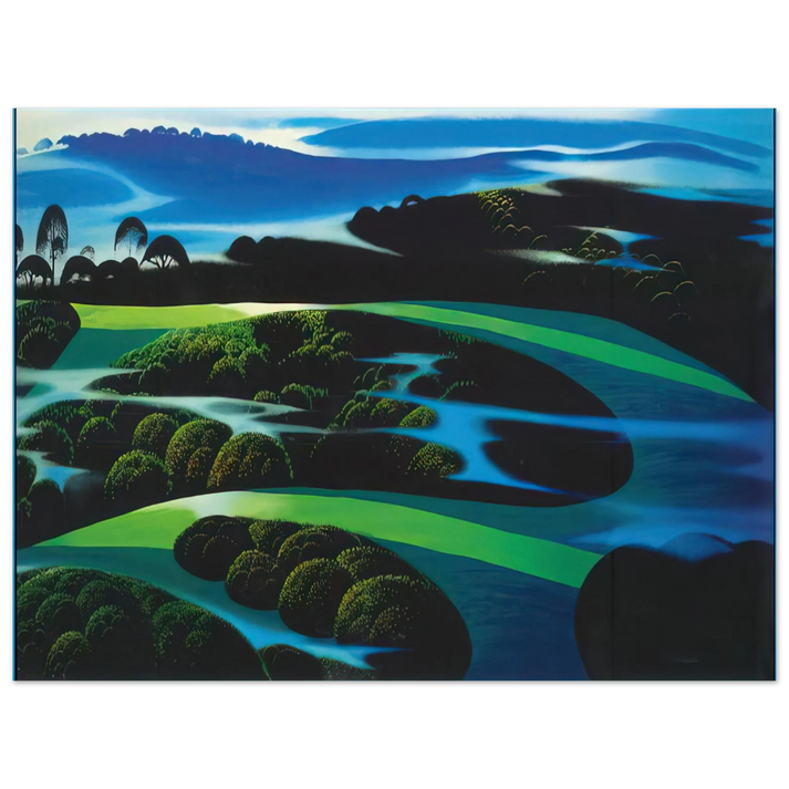 Eyvind Earle - Summers Twilight  75x100 cm / 30x40inches Fine Art Poster