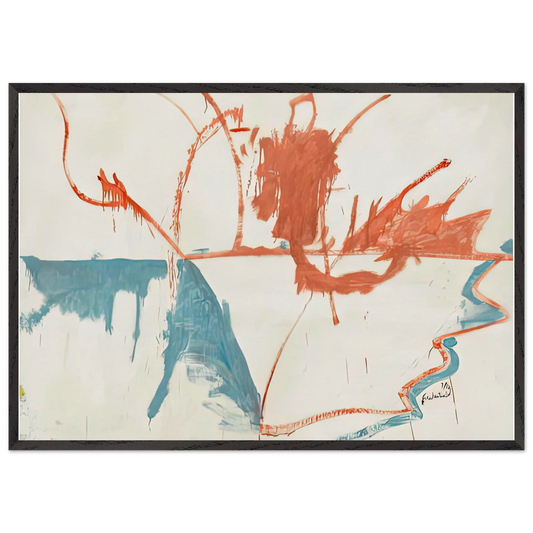 French Horizon 1958- - Helen Frankenthaler 70x100 cm / 28x40 inches Framed Art Print – Black Wooden Frame