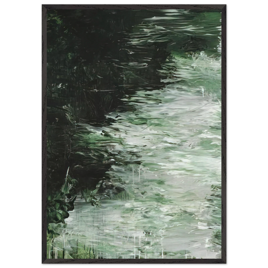 Untitled Part VII - Cy Twombly 70x100 cm / 28x40 inches Framed Art Print – Black Wooden Frame