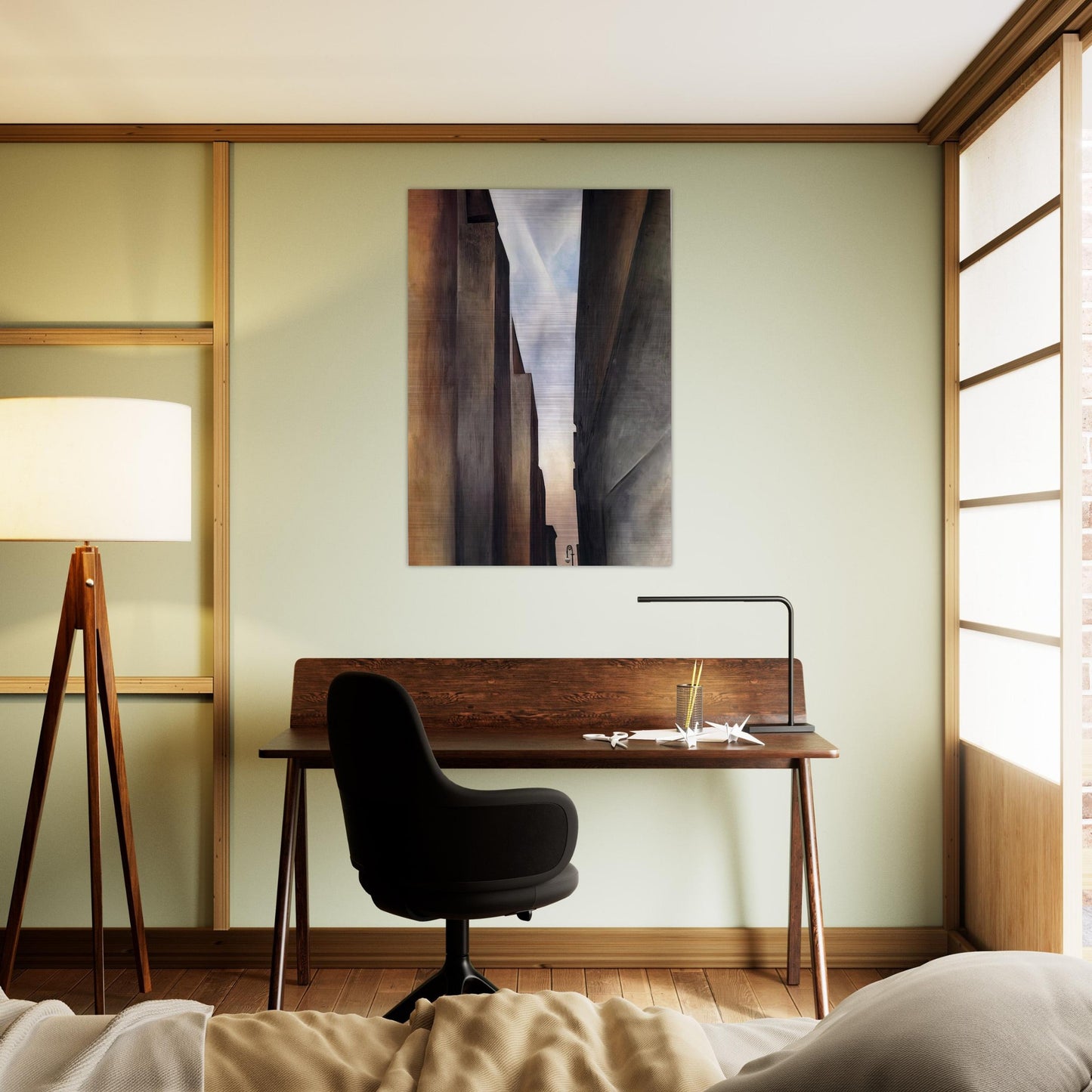 Street of New York II - Georgia O'Keeffe Brushed Aluminum Print - 70x100 cm / 28x40 inches | Georgia O'Keeffe Aluminum Print | Georgia O'Keeffe Prints