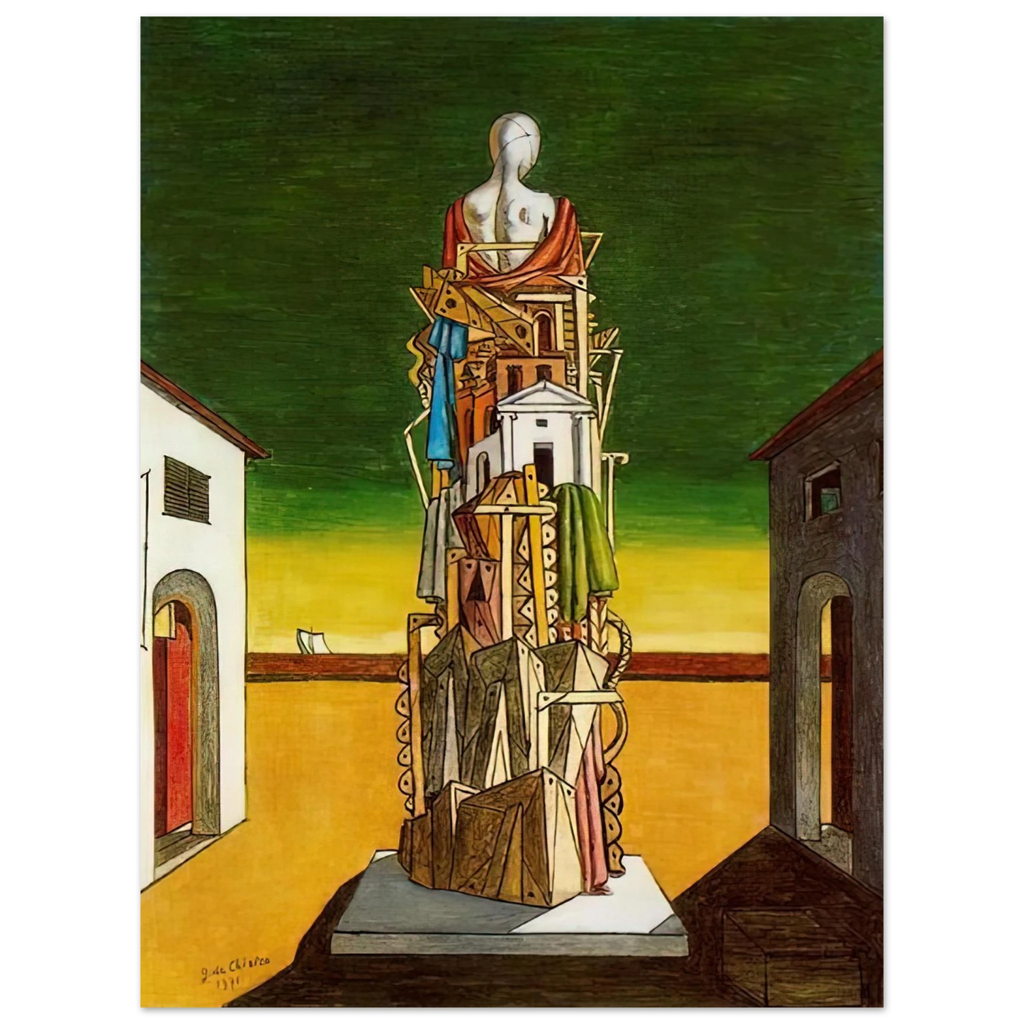 Giorgio de Chirico - THE GREAT METAPHYSICIAN 1971  75x100 cm / 30x40inches Fine Art Poster