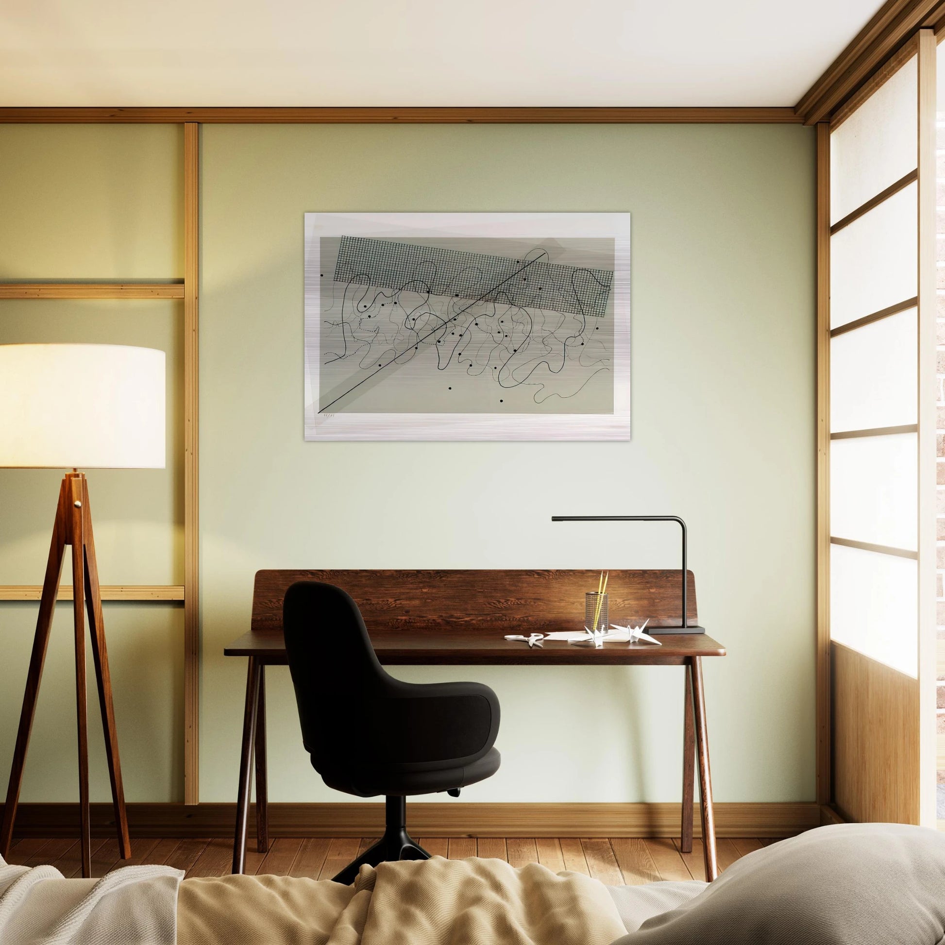 Fontana Mix Light Grey - 1981 - John Cage Brushed Aluminum Print - 70x100 cm / 28x40 inches | John Cage Aluminum Print | John Cage Prints
