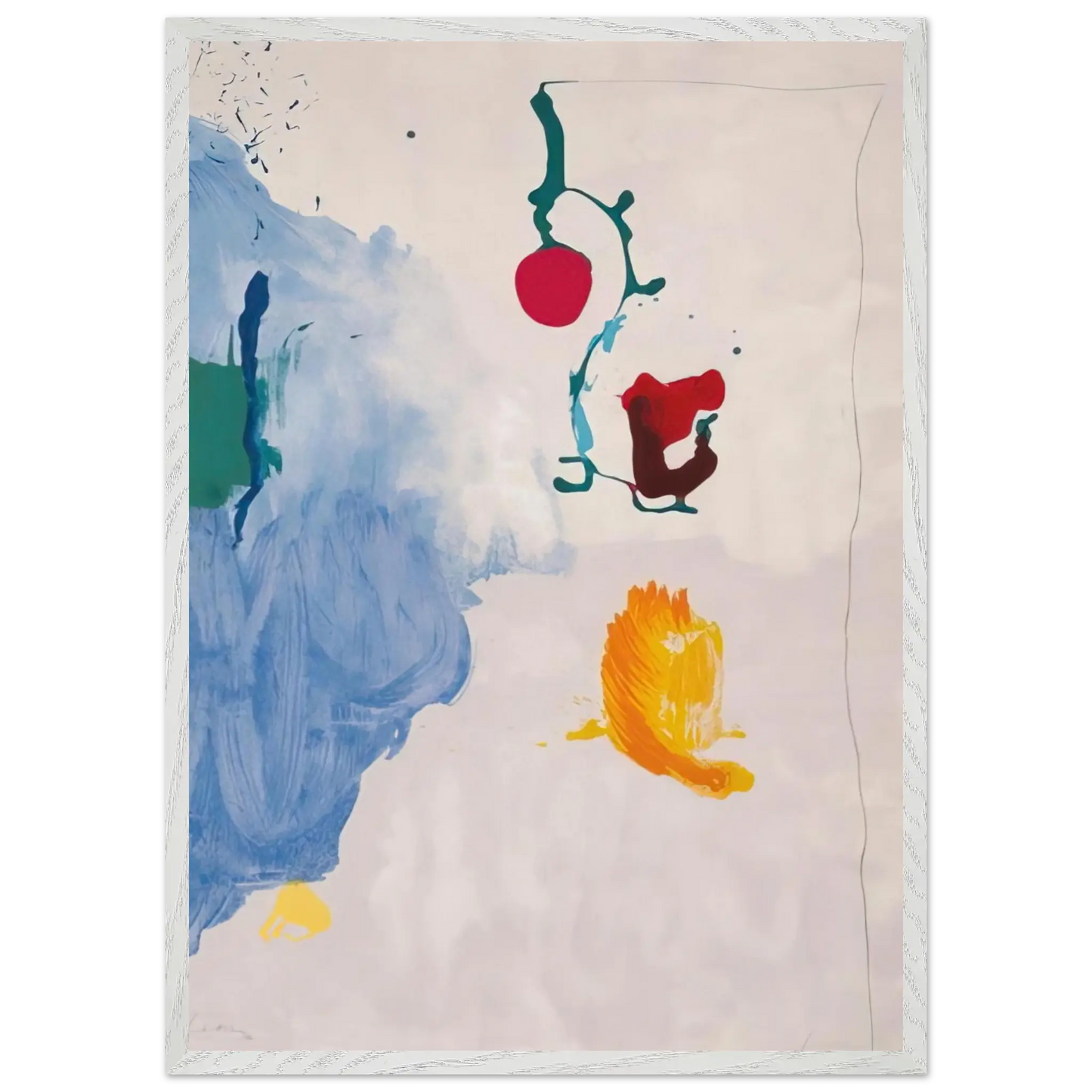 Helen Frankenthaler - Eve - 1995 Wall art - A2 (42 x 59.4  cm) - Premium Wooden Framed Poster With Fine Art Paper - Wood frame