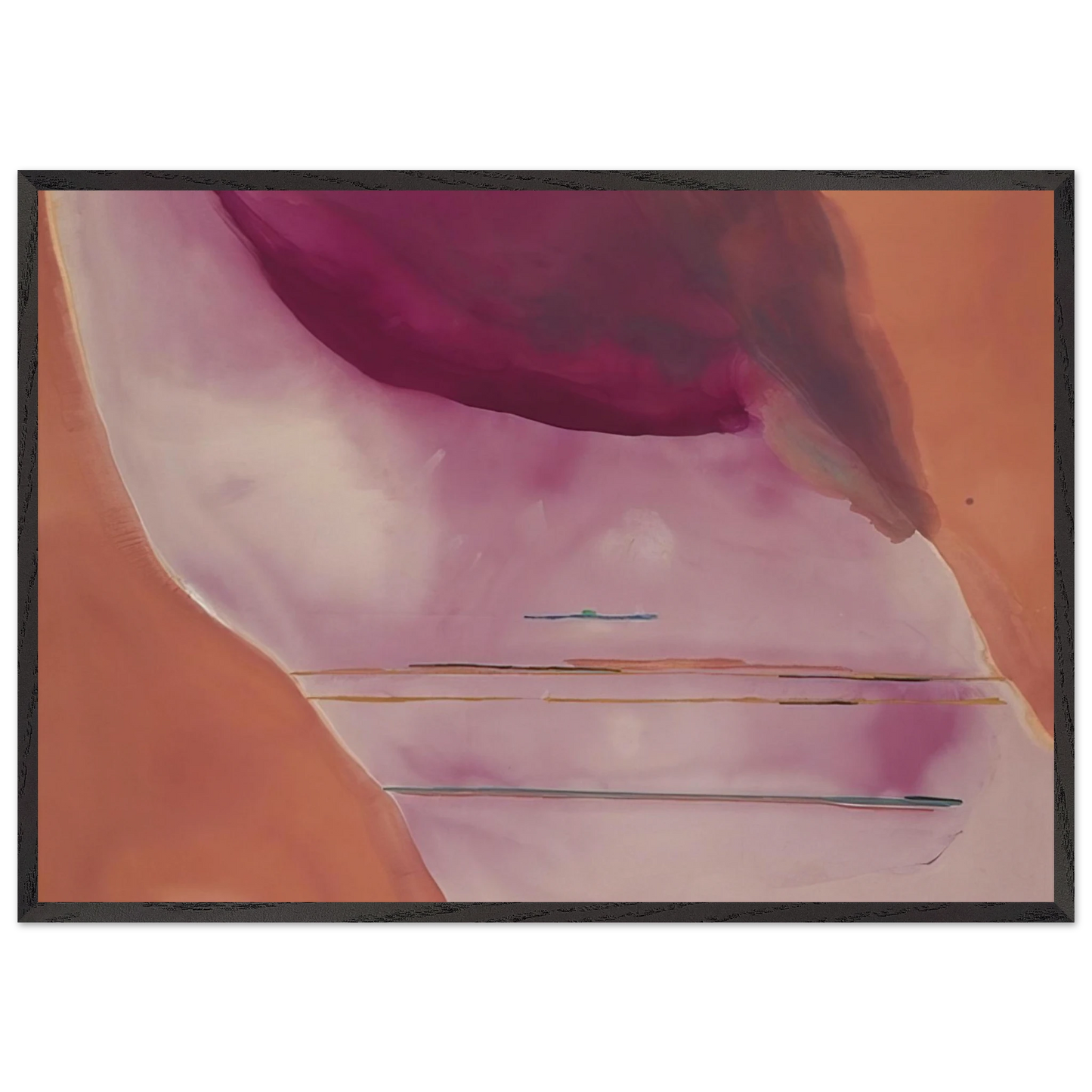 Pendulum - 1972 - Helen Frankenthaler 70x100 cm / 28x40 inches Framed Art Print – Black Wooden Frame