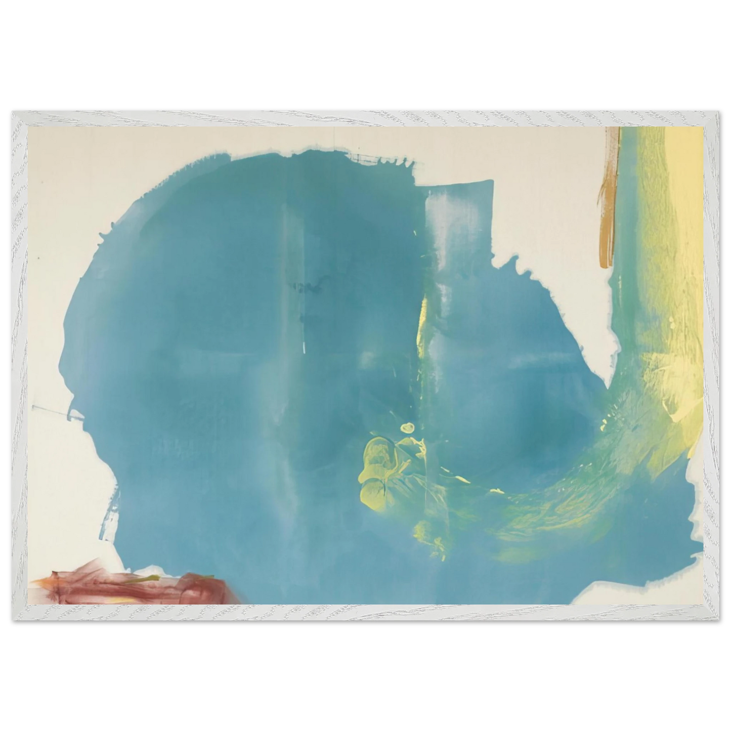Helen Frankenthaler - Where Necessary - 1977 Wall art - A1 (59.4 x 84.1  cm) - Premium Wooden Framed Poster With Fine Art Paper-canvas - White frame