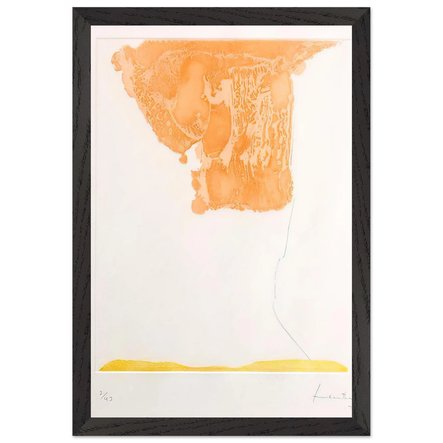 Helen Frankenthaler - Pranzo Italiano - 1973 Wall art - 30x40 cm / 12x16 inches - Premium Wooden Framed Poster With Fine Art Paper-canvas - Wood frame