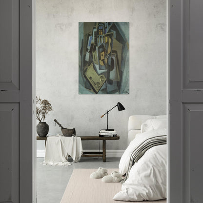 PIERROT AND GUITAR - Salvador Dali Brushed Aluminum Print - 70x100 cm / 28x40 inches | Salvador Dali Aluminum Print | Salvador Dali Prints