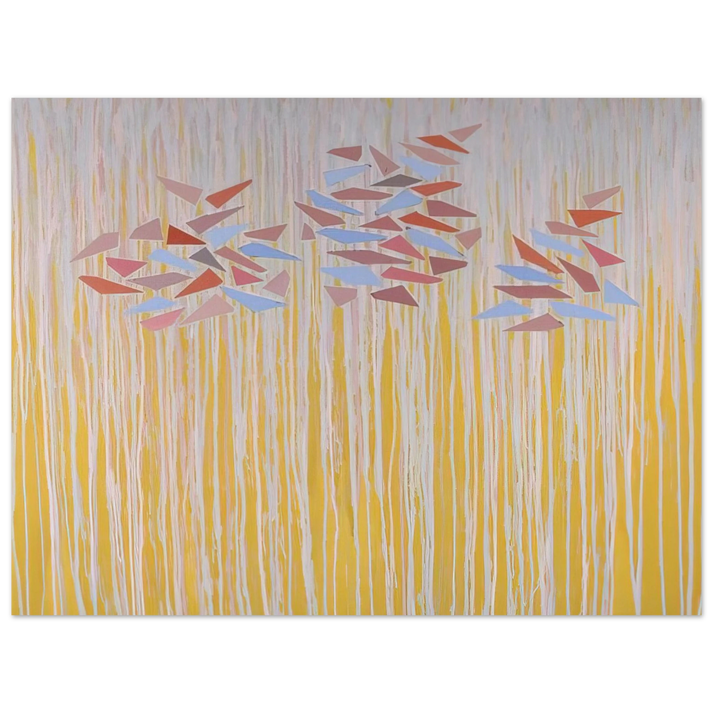 Robert Goodnough - Vari-color gold - 1976  75x100 cm / 30x40inches Fine Art Poster