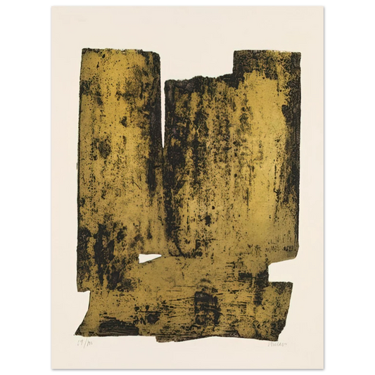 Pierre Soulages - Eau forte XII - 1957  75x100 cm / 30x40inches Fine Art Poster