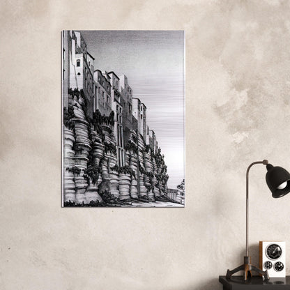 TROPEA CALABRIA - MC Escher Brushed Aluminum Print - 70x100 cm / 28x40 inches | MC Escher Aluminum Print | MC Escher Prints