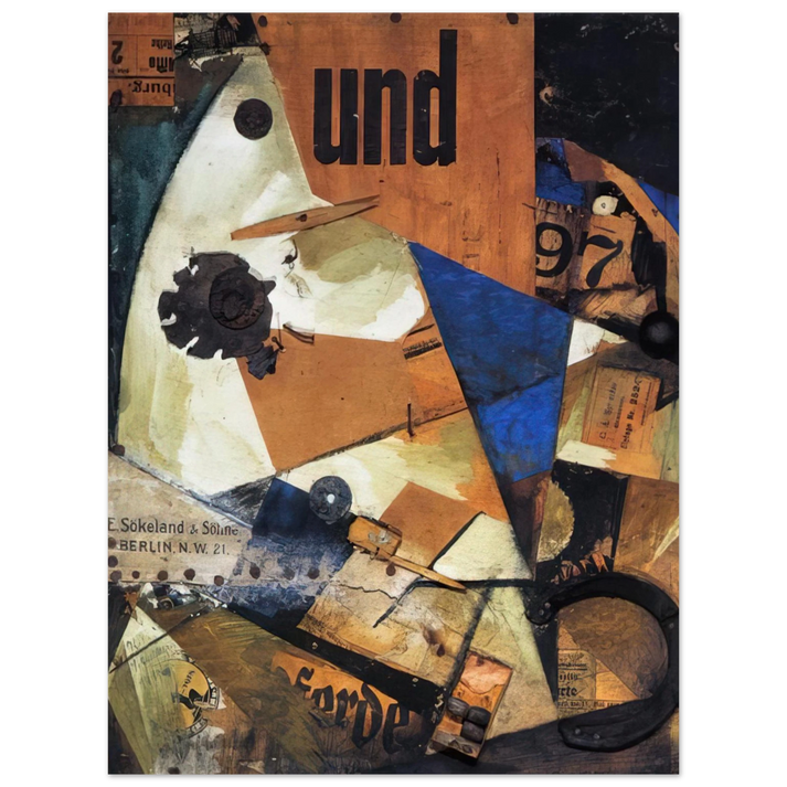 Kurt Schwitters - THE AND PICTURE 1919  75x100 cm / 30x40inches Fine Art Poster