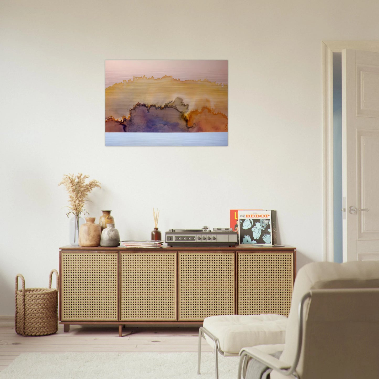 House by the Ocean - 1978 - Ronnie Landfield Brushed Aluminum Print - 70x100 cm / 28x40 inches | Ronnie Landfield Aluminum Print | Ronnie Landfield Prints