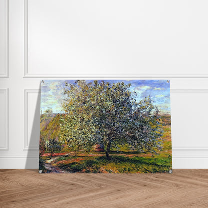 Tree in Flower near Vetheuil - claude monet Acrylic Print - 70x100 cm / 28x40″ inches | claude monet Wall Art | claude monet Prints