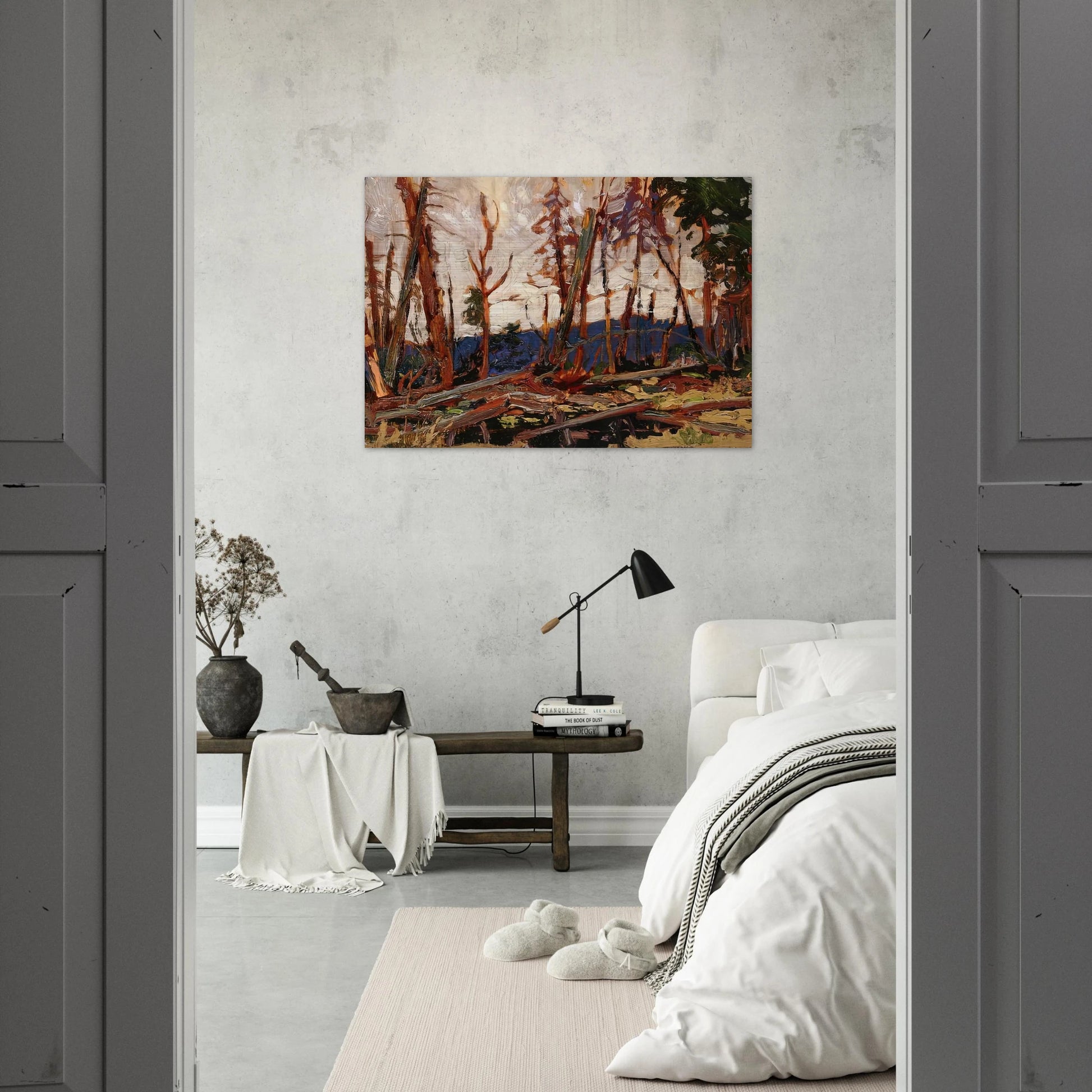 BURNT COUNTRY EVENING SKETCH FOR BURNT LAND 1914 - Tom Thomson Brushed Aluminum Print - 70x100 cm / 28x40 inches | Tom Thomson Aluminum Print | Tom Thomson Prints