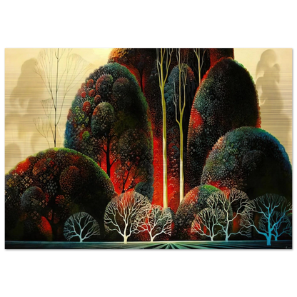 California Orchid - Eyvind Earle Brushed Aluminum Print - 70x100 cm / 28x40 inches | Eyvind Earle Aluminum Print | Eyvind Earle Prints