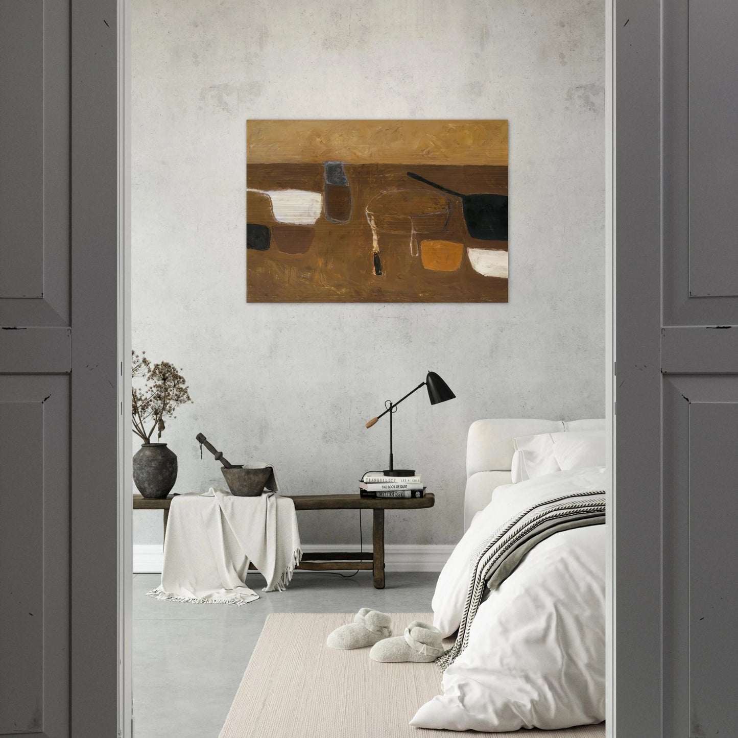 Brown Still Life - 1957 - William Scott Brushed Aluminum Print - 70x100 cm / 28x40 inches | William Scott Aluminum Print | William Scott Prints