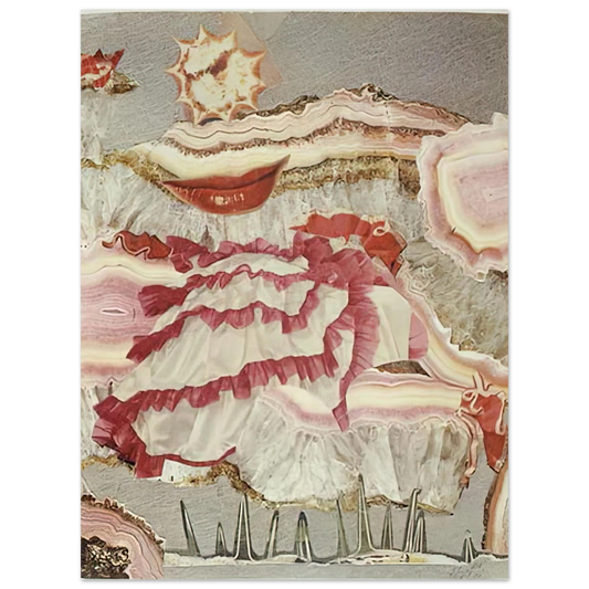 Hannah Hoch - AROUND A RED MOUTH 1967  75x100 cm / 30x40inches Fine Art Poster