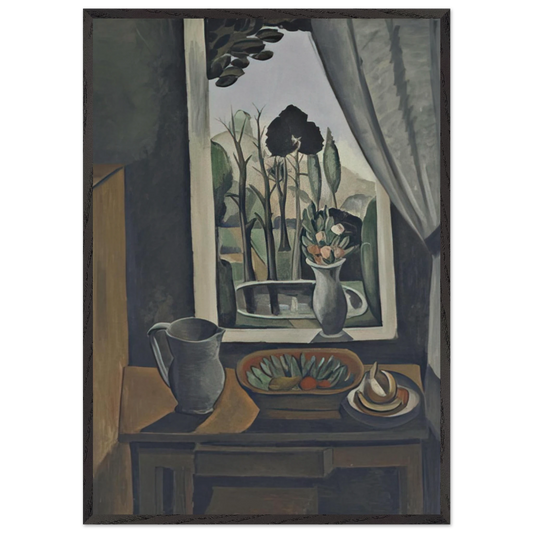WINDOW AT VERS 1912 - Andre Derain 70x100 cm / 28x40 inches Framed Art Print – Black Wooden Frame