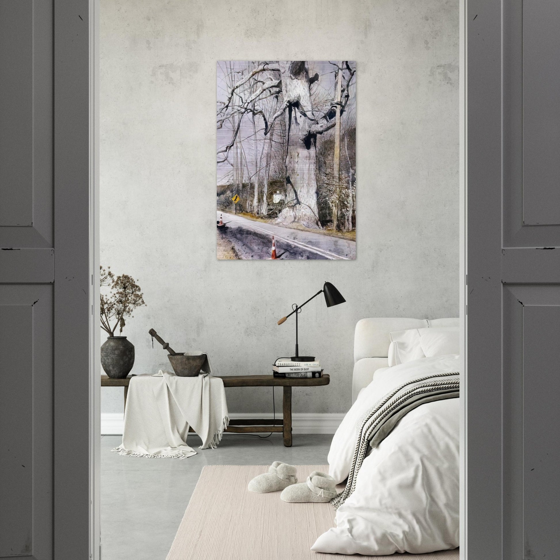 WALKING STICK - Andrew Wyeth Brushed Aluminum Print - 70x100 cm / 28x40 inches | Andrew Wyeth Aluminum Print | Andrew Wyeth Prints