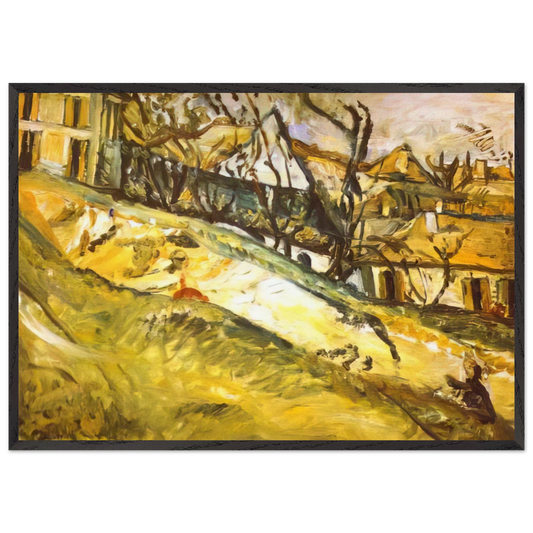 LANDSCAPE 1 N2 - Chaim Soutine 70x100 cm / 28x40 inches Framed Art Print – Black Wooden Frame