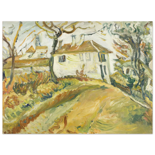 Chaim Soutine - WHITE HOUSE ON A HILL  75x100 cm / 30x40inches Fine Art Poster