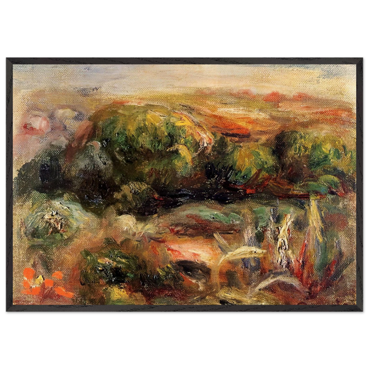 Landscape Near Cagnes - Pierre-Auguste Renoir 70x100 cm / 28x40 inches Framed Art Print – Black Wooden Frame